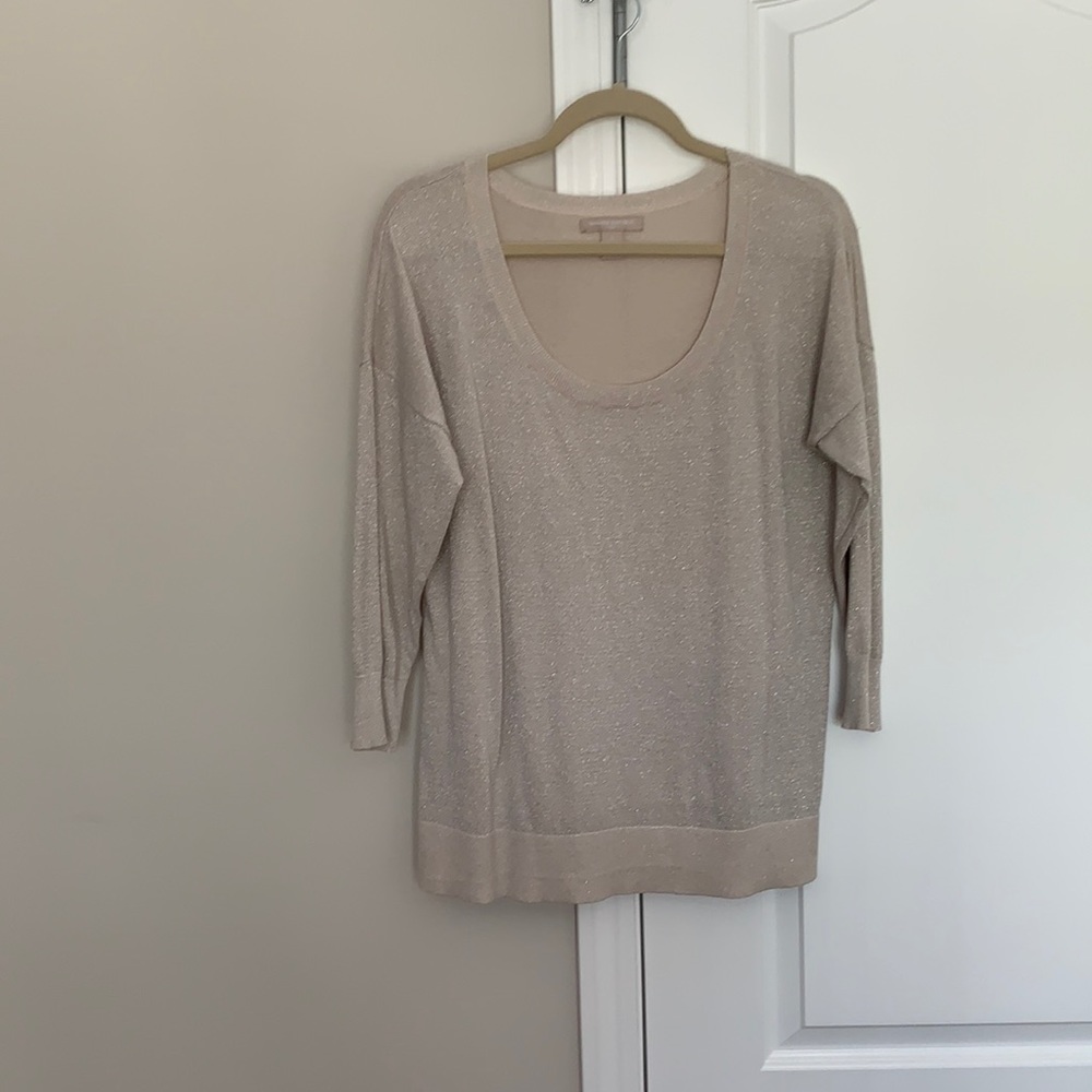 Banana Republic light gray/silver shimmer 3/4
